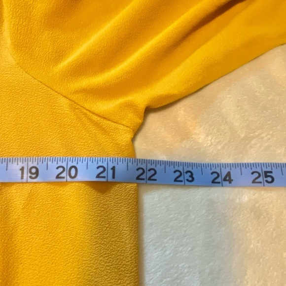 Spense Sz L Yellow Gold 3/4 Sleeve Relaxed Blouse - Picture 8 of 10